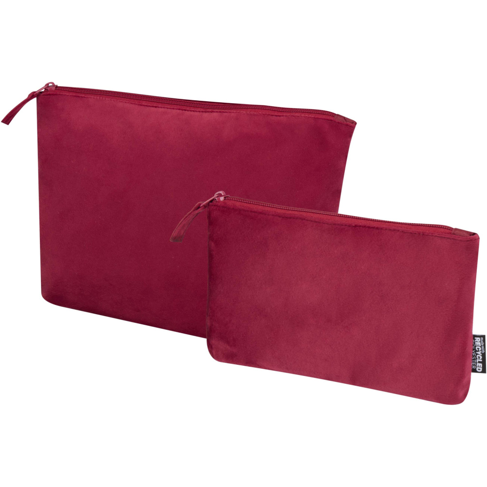 Logo trade promotional merchandise photo of: Swift GRS recycled velvet toiletry bag set